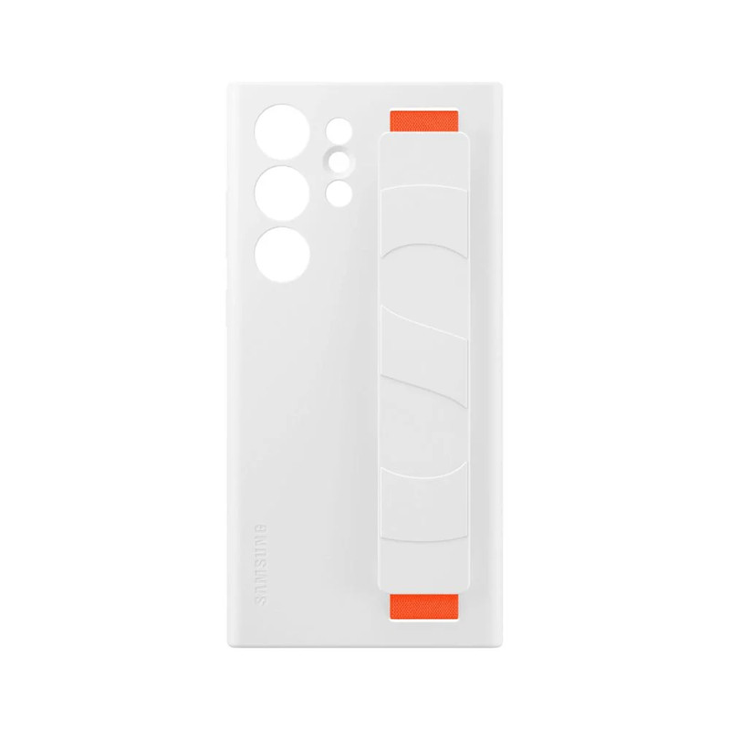 Samsung Silicone Grip Phone Case for Galaxy S23 Ultra - White - كيس هاتف
